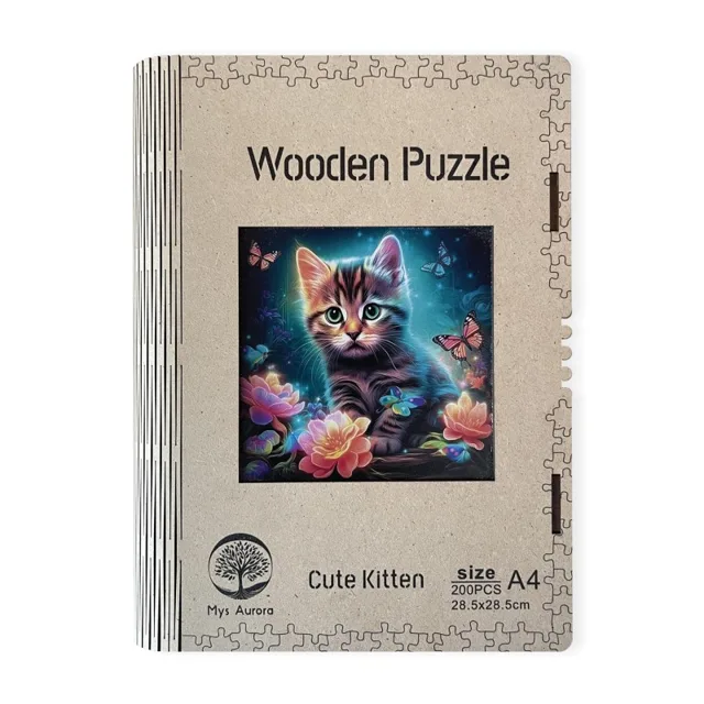 EPEE Wooden puzzle Cute Kitten A4