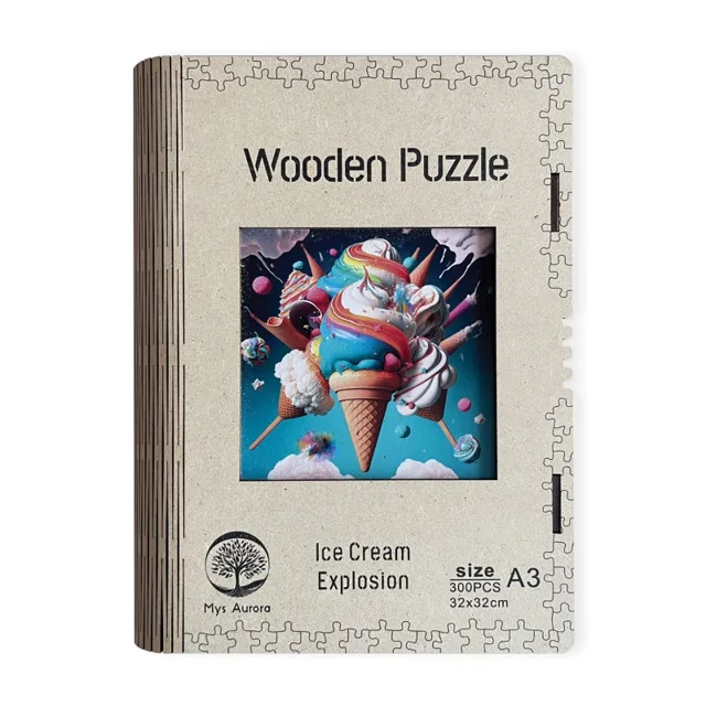 EPEE Wooden puzzle Ice Cream Explosion A3