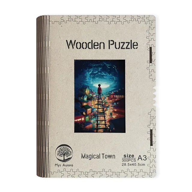 EPEE Wooden puzzle Magical Town A3