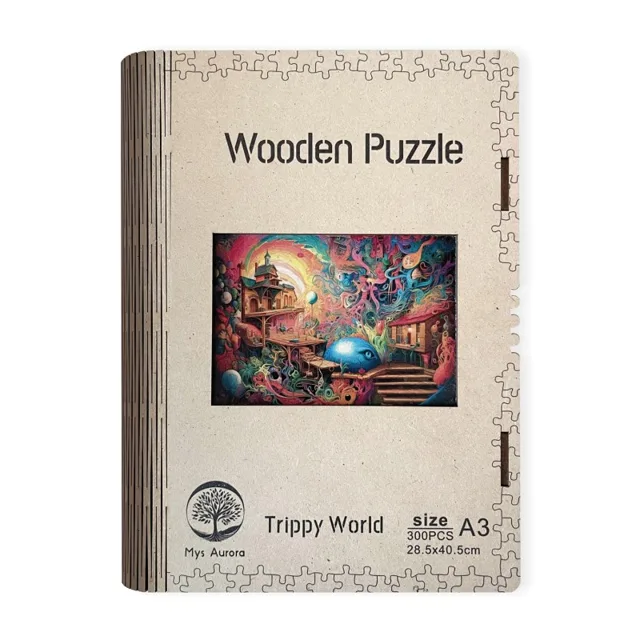 EPEE Wooden puzzle Trippy World A3
