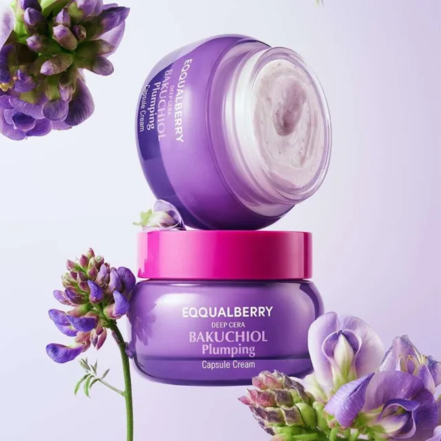 EQQUALBERRY - Bakuchiol Plumping Capsule Cream - Zpevňující krém s bakuchiolem v kapslové formě - 50 ml