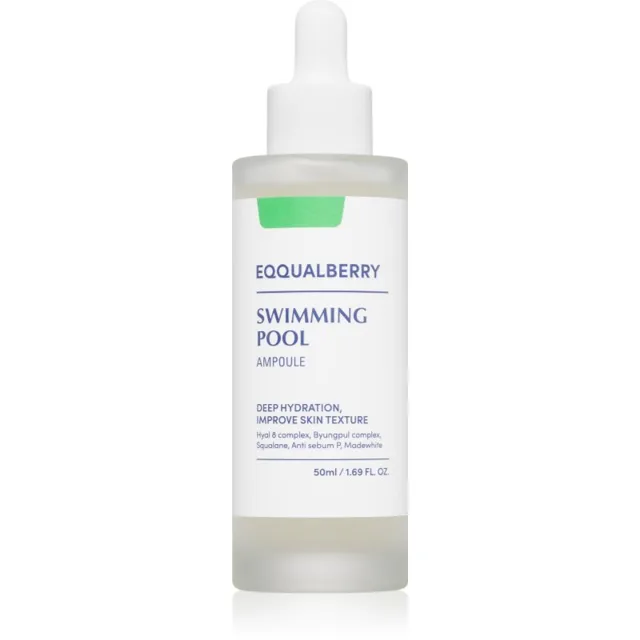 EQQUALBERRY Swimming Pool Ampoule intenzivně hydratační sérum se zklidňujícím účinkem 50 ml