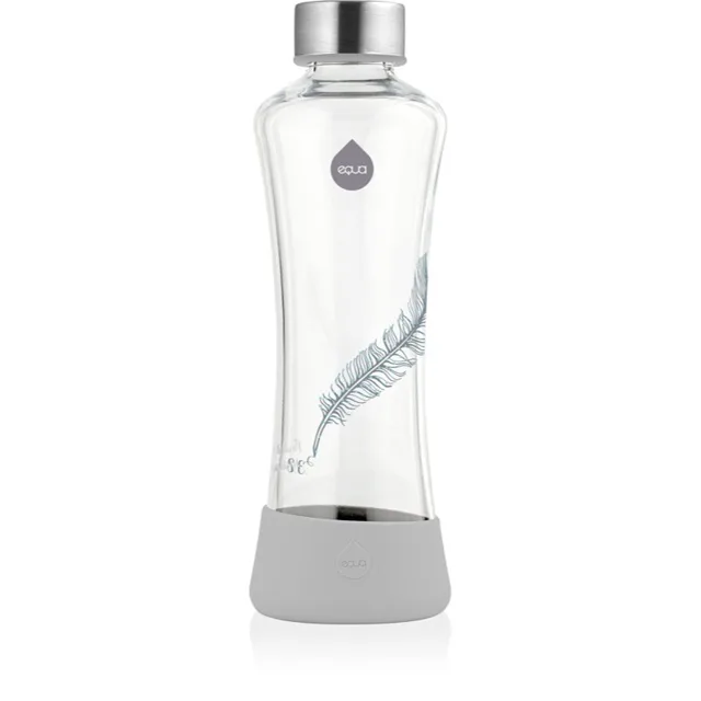 Equa Glass skleněná láhev na vodu barva Feather 1 ks
