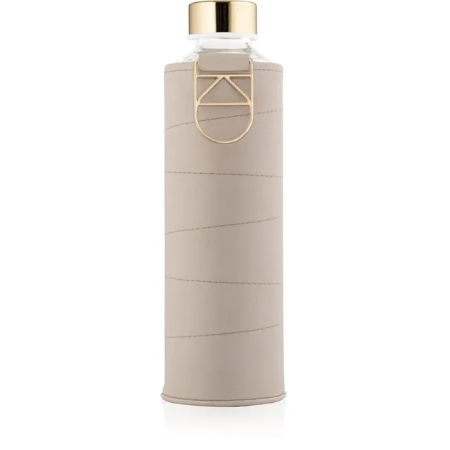 Equa Mismatch skleněná láhev na vodu + obal z umělé kůže barva Beige 1 ks