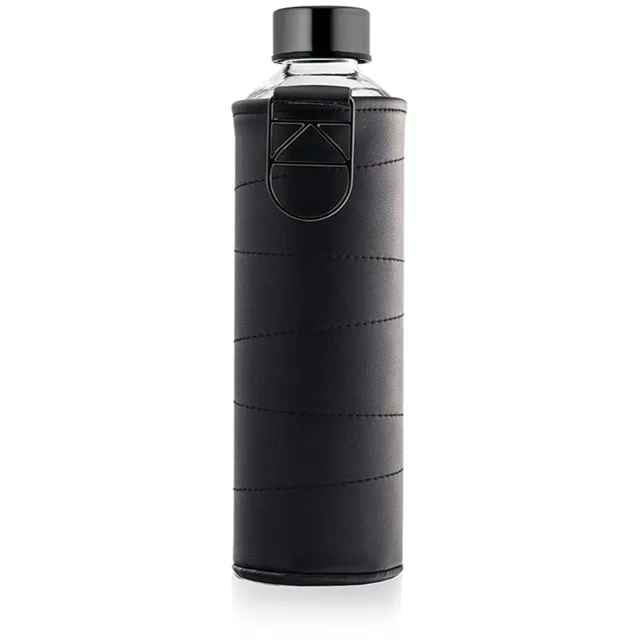 Equa Mismatch skleněná láhev na vodu + obal z umělé kůže barva Graphite 1 ks