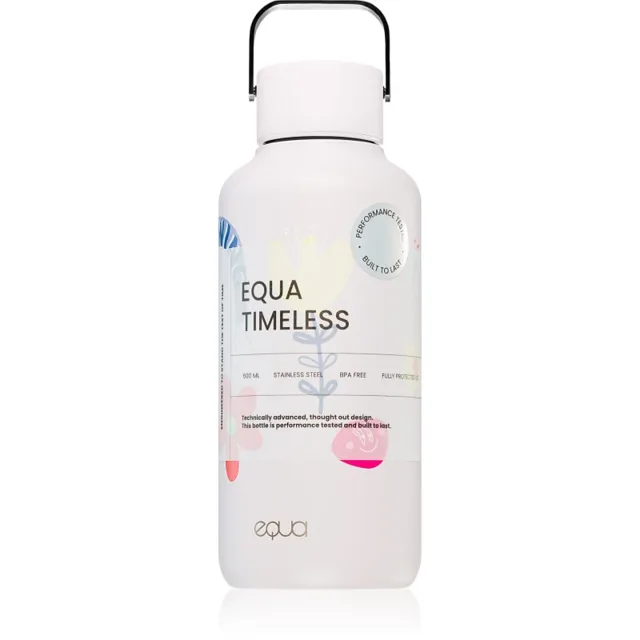 Equa Timeless nerezová láhev na vodu malá barva Flower Power 1 ks