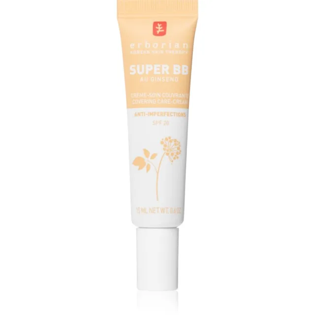 Erborian Super BB Covering Care-Cream BB krém pro bezchybný a sjednocený vzhled pleti malé balení odstín Nude 15 ml