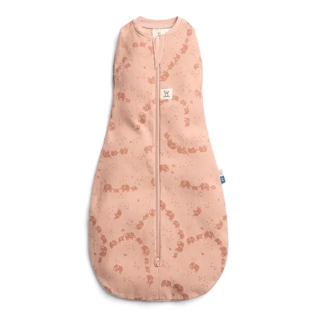 Ergopouch Zavinovačka a vak na spaní 2v1 Cocoon Elephant Parade 3-6 m, 6-8 kg, 0,2 tog