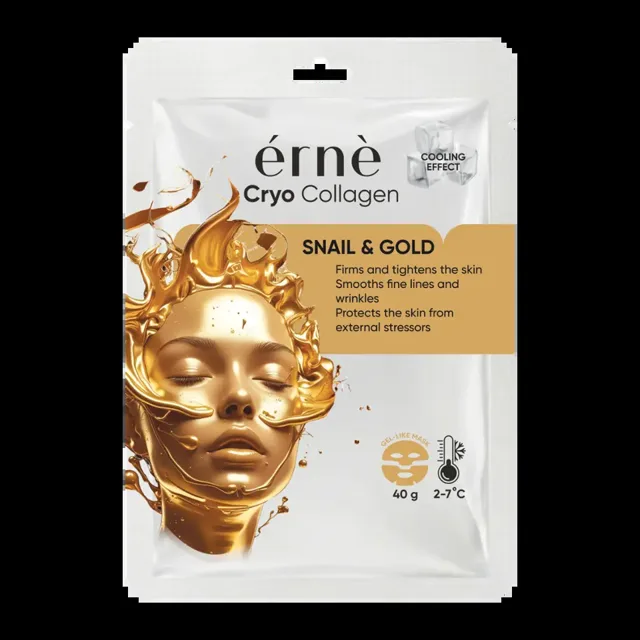 érnè Pleťová maska Cryo Collagen Snail & Gold