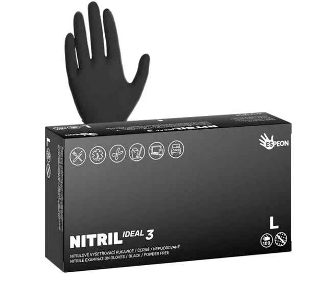 Espeon Nitril Ideal nepudrované černé 100 ks L