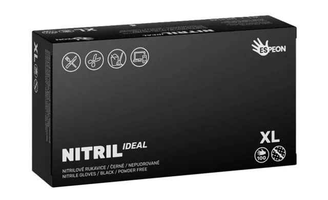 Espeon Nitril Ideal nepudrované černé 100 ks XL