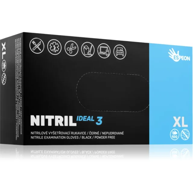 Espeon Nitril Ideal3 Examination Gloves Blue nitrilové nepudrované vyšetřovací a ochranné rukavice velikost XL 100 ks