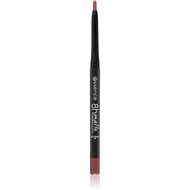 essence 8h Matte Comfort matná tužka na rty s ořezávátkem odstín 02 Silky Hazelnut 0,3 g