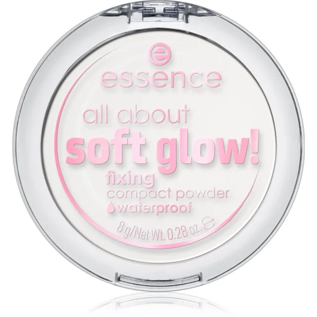 essence All About Soft Glow! transparentní fixační pudr pro rozjasnění pleti 8 g