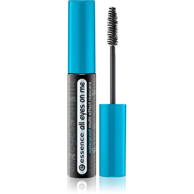 essence All Eyes on Me voděodolná řasenka pro prodloužení, natočení a objem odstín 01 Black 8 ml