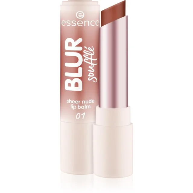 essence Blur Soufflé tónovací balzám na rty s matným efektem odstín 01 Nude Beige 3 g