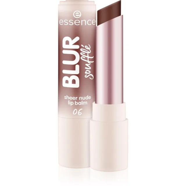 essence Blur Soufflé tónovací balzám na rty s matným efektem odstín 06 Nude Cocoa 3 g