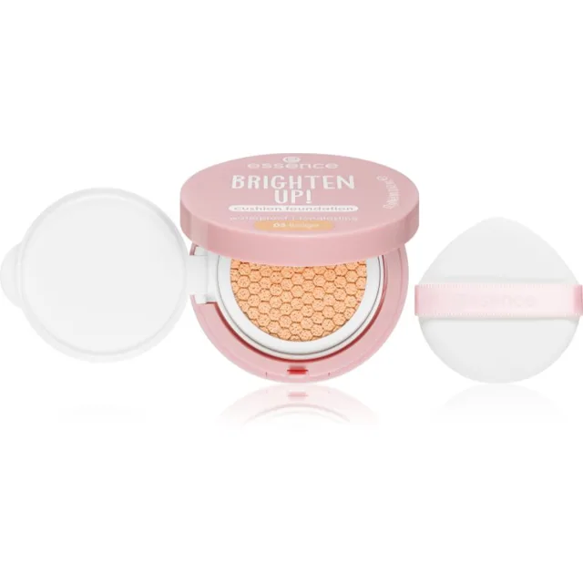 essence BRIGHTEN UP! Cushion Foundation make-up v houbičce odstín 03 Beige 12 g