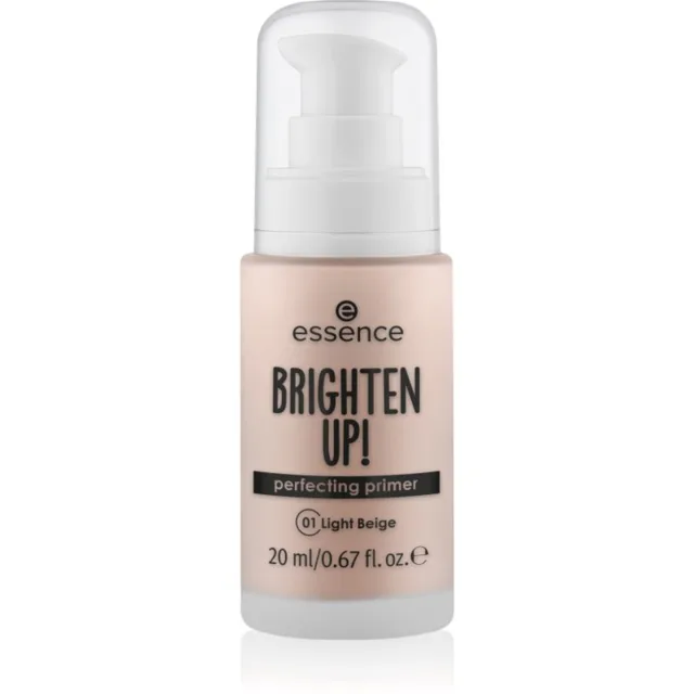 essence BRIGHTEN UP! Perfecting Primer tekutá podkladová báze pod make-up odstín 01 Light Beige 20 ml