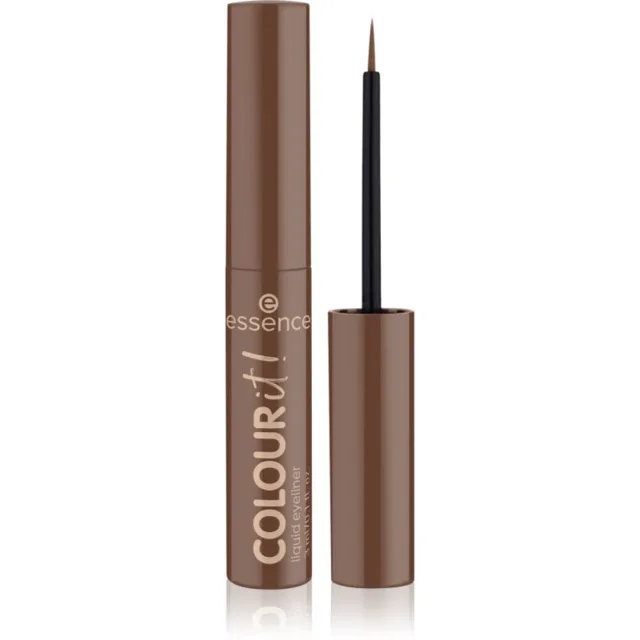 essence COLOUR it! tekuté oční linky odstín 05 Chocolate Brown 3 ml