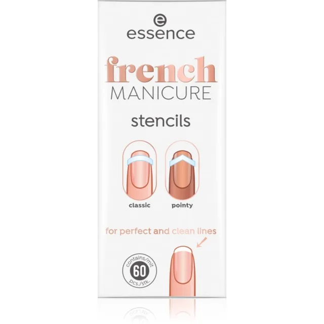 essence French MANICURE šablony na francouzskou manikúru 60 ks
