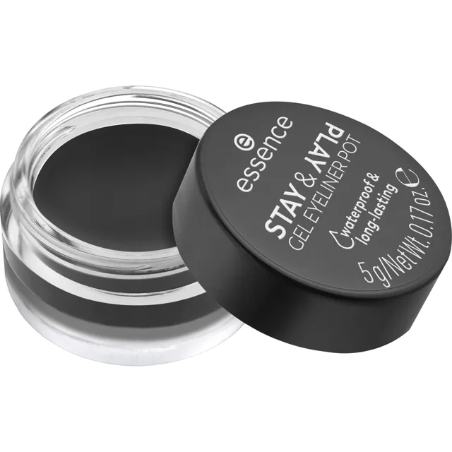 essence Gelové oční linky Stay & Play (Gel Eyeliner Pot) 5 g 01 Black