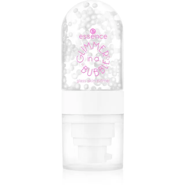 essence GLIMMER IN A BUBBLE tekutá podkladová báze pro zářivý vzhled pleti odstín 01 Bubble Glaze 35 ml