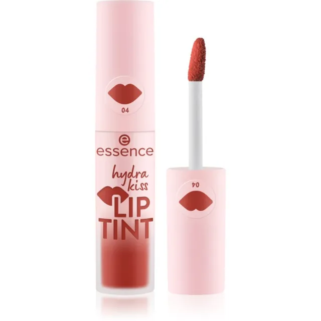 essence Hydra Kiss barva na rty odstín 04 Classy Red 4 ml
