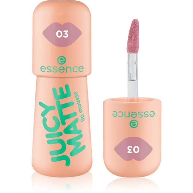 essence JUICY MATTE pěnová rtěnka s matným efektem odstín 03 Nude Pink 2.7 ml