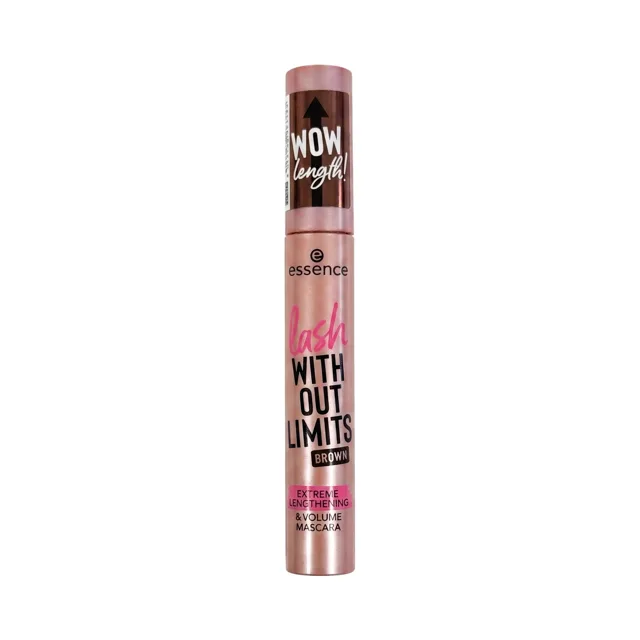 essence lash WITHOUT LIMITS BROWN EXTREME LENGTHENING & VOLUME MASCARA, 02 Brown, 13 ml