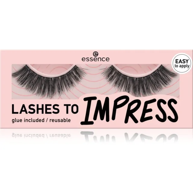 essence LASHES TO IMPRESS umělé řasy pro objem a zahuštění řas 09 Big Lash Crush 1 pár