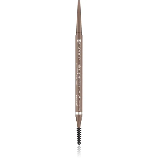 essence Micro Precise voděodolná tužka na obočí s kartáčkem odstín 02 Taupe 0.05 g