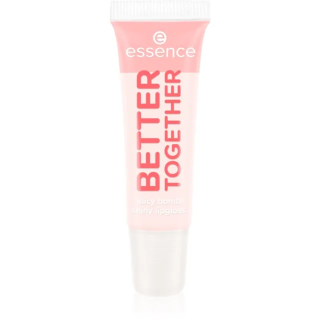 essence Say It With Juicy Better Together třpytivý lesk na rty odstín 01 Lovely Litchi 10 ml