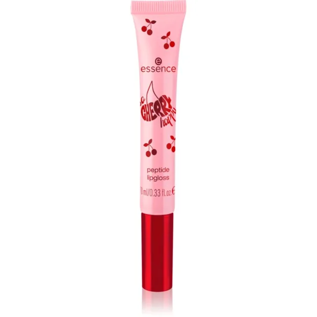 essence SO CHERRY happy lesk na rty s peptidy odstín 02 Cherry, Cherry Baby! 10 ml