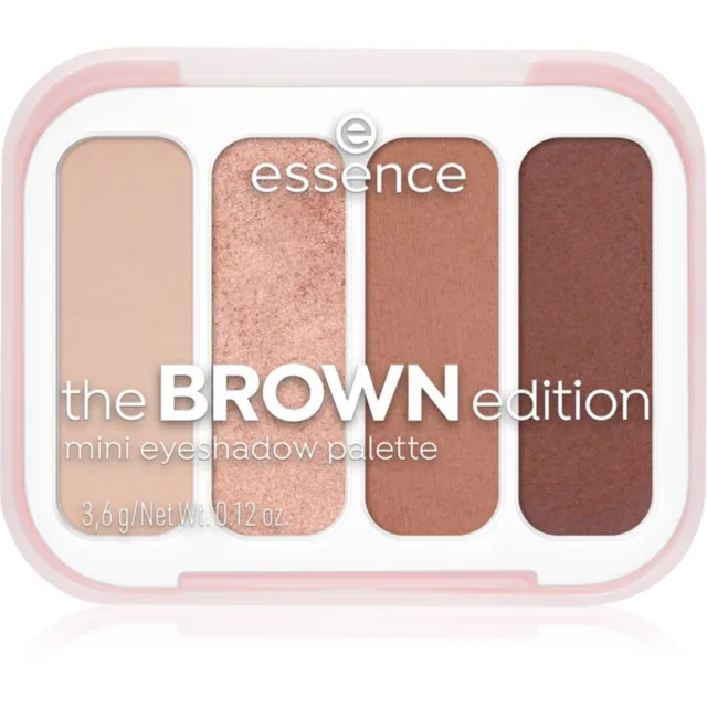 essence The Brown Edition paletka očních stínů mini 3.6 g