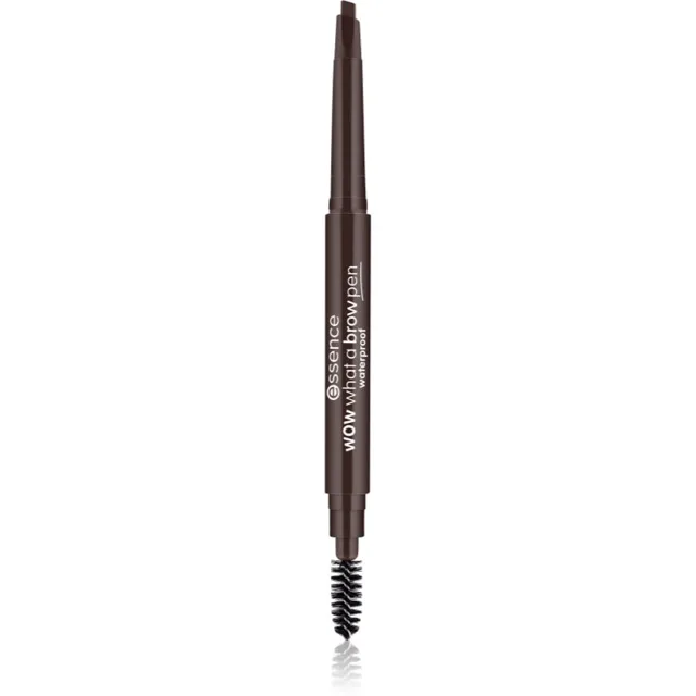 essence WOW What a Brow tužka na obočí s kartáčkem odstín 04 Black-Brown 0,2 g
