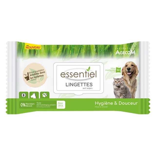 Essentiel Aloe Vera ubrousky - 2 x 50 kusů