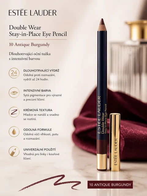 Estée Lauder Double Wear Stay-in-Place Eye Pencil – odstín 10 Antique Burgundy