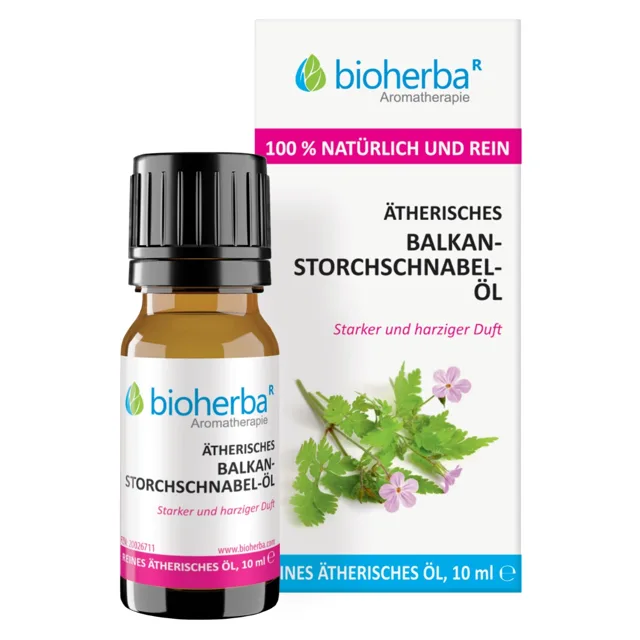Éterický olej z kakostu balkánského - 10 ml - Bioherba