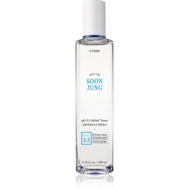 ETUDE SoonJung pH 5.5 Relief Toner zklidňující pleťové tonikum pro regeneraci a obnovu pleti 200 ml