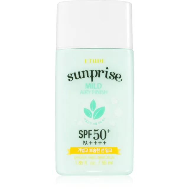 ETUDE Sunprise Mild Airy Finish minerální ochranný fluid na obličej SPF 50+ 55 ml