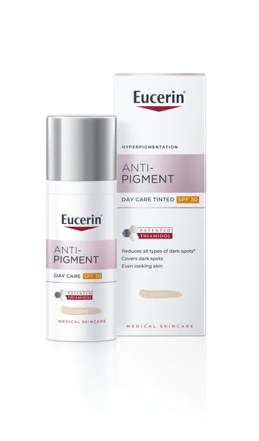 Eucerin Denní tónovaný krém SPF 30 Antipigment (Tinted Cream) 50 ml Medium