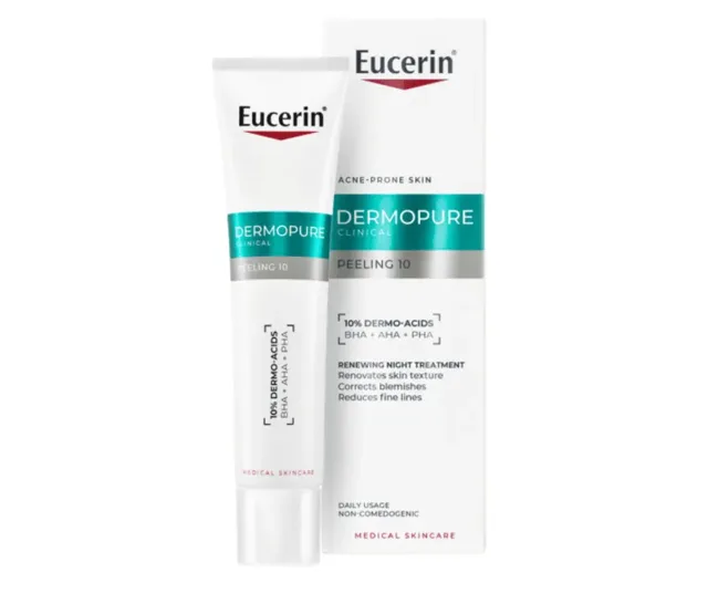 Eucerin Dermo Pure Clinical Peeling 10 noční peelingový krém 40 ml