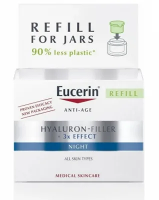 Eucerin Hyaluron Filler+3 x Effect noční krém náplň 50 ml