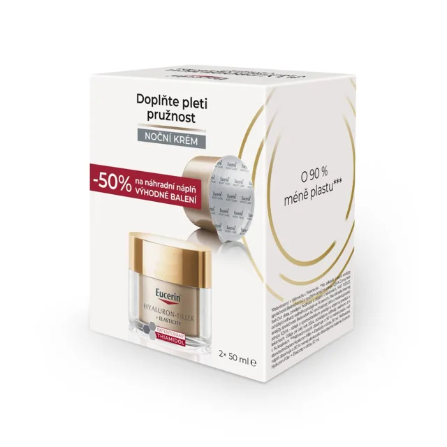 Eucerin Hyaluron-Filler + Elasticity noční krém 50 ml + náhradní náplň 50 ml