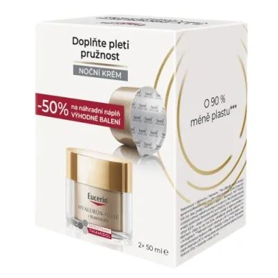Eucerin Hyaluron Filler + Elasticity noční krém 50 ml + náhradní náplň 50 ml
