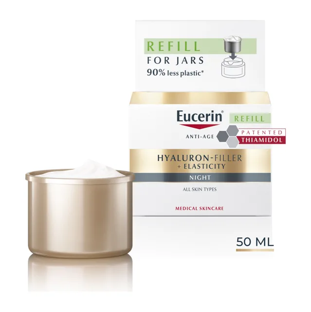 Eucerin Hyaluron-Filler + Elasticity noční krém proti vráskám 50 ml náhradní náplň