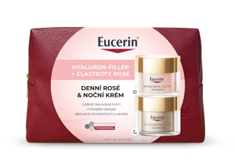 Eucerin Hyaluron-Filler + Elasticity Rosé denní SPF30 + noční krém 2x50 ml