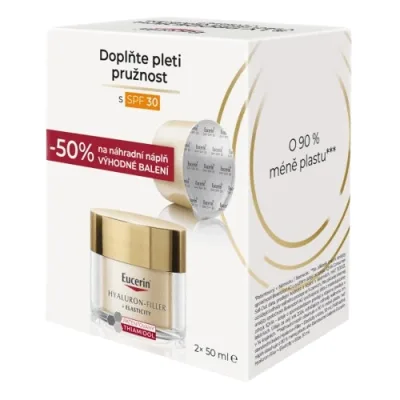Eucerin Hyaluron Filler + Elasticity SPF30 denní krém 50 ml + náhradní náplň 50 ml