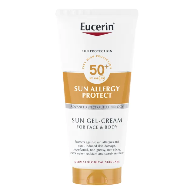 Eucerin SUN ochranný krémový gel proti sluneční alergii SPF50+ 200 ml